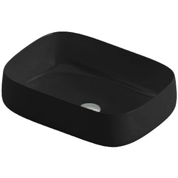 Раковина-чаша Artceram Cognac Quadro 56 COL009 17 00 Черная матовая — фото 3, Раковины накладные