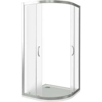 Душевой уголок Good Door Infinity R-90-G-CH 90x90 профиль Хром стекло Грейп — фото 4, Душевые уголки четверть круга