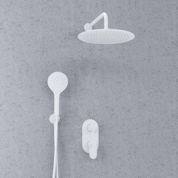 A85155 Встраиваемый комплект для душа с верхней душевой насадкой и лейкой — фото 2, Встраиваемые душевые комплекты