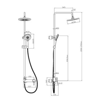 Душевая система Lemark Minima LM3860C Хром — фото 2, Душевые стойки