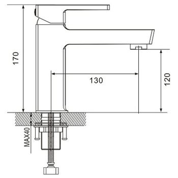 Смеситель для раковины Rose R18G R1801G-1 Золото матовое — фото 13, Смесители для раковины