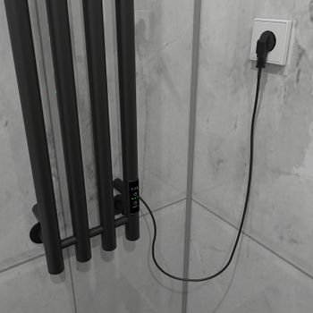 Электрический полотенцесушитель Altasan АргоЛюкс 120х21 АргоЛюкс12021ЧМ Черный муар — фото 4, Электрические полотенцесушители