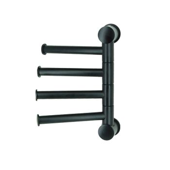 K-1054BLACK Держатель полотенец четверной — фото 1, Полотенцедержатели