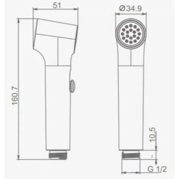 Гигиенический душ Raglo R460.05.06 Черный матовый — фото 2, Гигиенические души