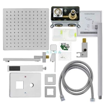 Душевая система ALMAes Elbe TVZ-0812 Хром — фото 5, Встраиваемые душевые комплекты