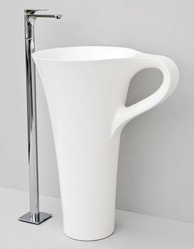 Раковина Artceram Cup 70 OSL004 01 00 Белая — фото 5, Раковины напольные