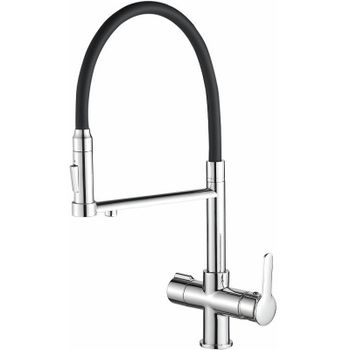 Смеситель для кухни Haiba HB76854 Хром Черный — фото 1, Смесители для кухни