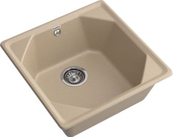 GRANFEST Мойка UNIQUE 500 1-чаша 500*500мм песочный арт.GF- — фото 1, Кухонные мойки