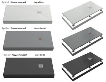 Душевой поддон из искусственного камня Creto Ares 100x70 1-0050 Черный — фото 2, Душевые поддоны из искусственного камня