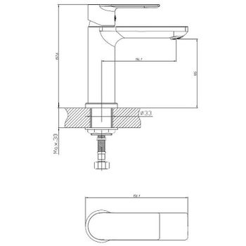 Смеситель для раковины Haiba HB12505 с гигиеническим душем Хром — фото 2, Смесители для раковины