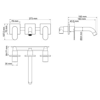 Elbe 7445 Смеситель для умывальника — фото 4, Смесители для раковины
