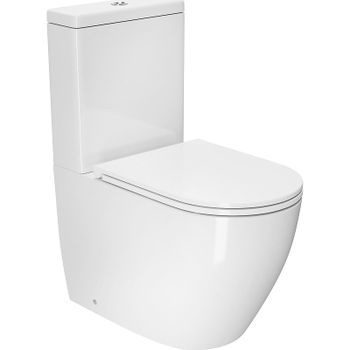 Унитаз компакт D&K Matrix DT1397016 с бачком и сиденьем Микролифт — фото 1, Напольные унитазы