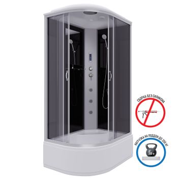 Душевая кабина Niagara Classic NG-2510-14RF (120х80х215) высокий поддон(40см),стекло тонированное,4  — фото 2, Душевые кабины