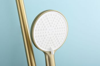 Душевая система Raglo R20.26.03 с термостатом Золото матовое — фото 27, Душевые стойки