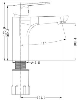 Смеситель "Mexico" д/рак, арт. MX 26, ESKO — фото 2, Смесители для раковины