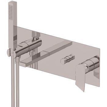 Смеситель для ванны Gattoni Soffio 8105/81DS Темный никель шлифованный — фото 1, Смеситель для ванны