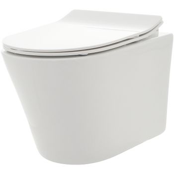 Унитаз AQUAme AQM2001 подвесной Белый глянец с сиденьем Микролифт — фото 1, Подвесные унитазы