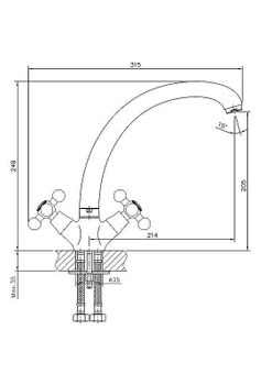 Смеситель для кухни Haiba HB4719 Хром — фото 2, Смесители для кухни