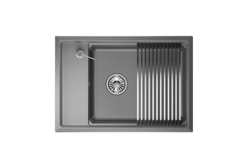 Товар: Granula-KS-7305, АЛЮМИНИУМ, кухонная мойка, кварц - фото 1 Granula-KS-7305, АЛЮМИНИУМ, кухонная мойка, кварц — фото 1, Кухонные мойки