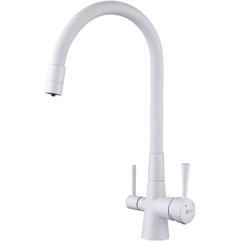 Смеситель для кухни Lemark Comfort LM3075W Белый — фото 1, Смесители для кухни
