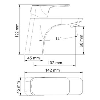 Salm 2703 Смеситель для умывальника — фото 7, Смесители для раковины