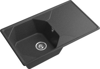 GRANFEST Мойка UNIQUE 840L 1-чаша+крыло 840*500мм графит арт.GF- — фото 1, Кухонные мойки