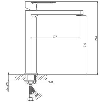 Смеситель для раковины Haiba HB11617 Хром — фото 2, Смесители для раковины