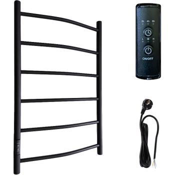 Электрический полотенцесушитель Маргроид Вид 4 800x500 04-8050-1049-9005L левый Черный матовый — фото 1, Электрические полотенцесушители