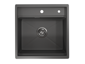 Granula-KS-5051, ГРАФИТ МАТОВЫЙ, стальная кухонная мойка KITCHEN SPACE — фото 1, Кухонные мойки