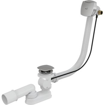 Слив-перелив Alcaplast A565CRM2-80 полуавтомат Белый Хром — фото 1, Сливы-переливы