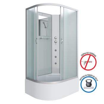 Душевая кабина Niagara Classic NG-2310-14RBKG (120х80х200) высокий поддон(40см),стекло матовое,4 мес — фото 3, Душевые кабины