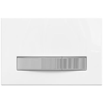 Клавиша смыва Berges Atom Line 049232 Белая Хром глянцевый — фото 1, Кнопки смыва