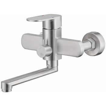 Смеситель для ванны Haiba HB60806 универсальный Нержавеющая сталь — фото 1, Смеситель для ванны