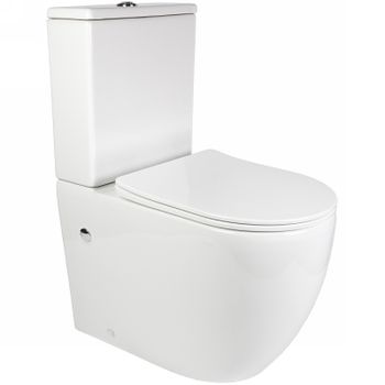 Унитаз компакт Bond F01-00 Белый с бачком и сиденьем Микролифт — фото 1, Напольные унитазы
