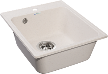 GRANFEST Мойка QUARZ 17 1-чаша 420*480мм белый арт.GF-Z- — фото 2, Кухонные мойки