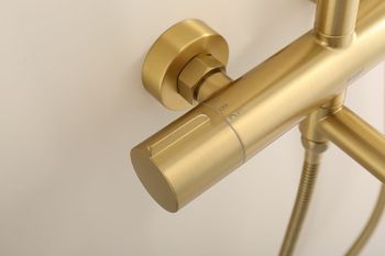 Душевая система Raglo R20.24.03 Золото матовое — фото 18, Душевые стойки