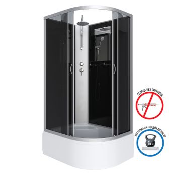 Душевая кабина Niagara Classic NG-2510-14LBKT (120х80х210) высокий поддон(40см),стекло тонированное, — фото 3, Душевые кабины