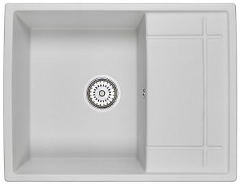 Granula-6501, АРКТИК (БЕЛЫЙ), кухонная мойка, кварц — фото 1, Кухонные мойки