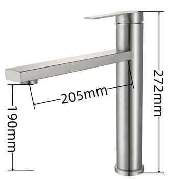 Смеситель д/рак, выс. нерж., арт. B25 Satin — фото 2, Смесители для раковины