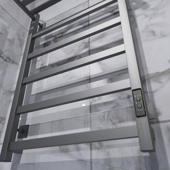 Электрический полотенцесушитель Altasan ПарусПроф 80х50 ПарусПроф8050ПГ с полкой Графит — фото 2, Электрические полотенцесушители