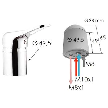 Товар: Смеситель для биде Remer Kiss K23 Хром - фото 4 Смеситель для биде Remer Kiss K23 Хром — фото 4, Смесители для биде