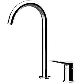 Смеситель для раковины Remer Slash SL57L Хром — фото 1, Смесители для раковины