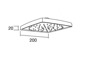 Верхний душ Margaroli 208SQCR Хром — фото 2, Верхние души