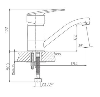 Смеситель для раковины Haiba HB4506 Хром — фото 2, Смесители для раковины