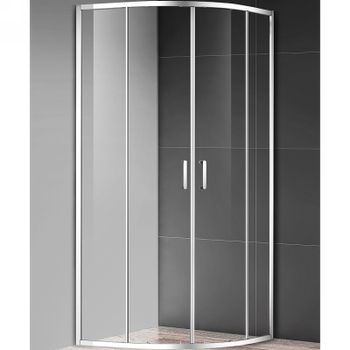 Душевой уголок AQUAme 90x90 AQM3801F-9 профиль Хром стекло прозрачное — фото 1, Душевые уголки четверть круга