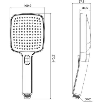 Ручной душ Iddis Esper ESP3FWSi18 Белый матовый — фото 2, Лейки для душа