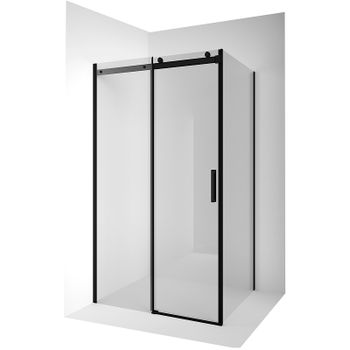 Душевой уголок Ambassador Benefit 140x90 19021203HB-90HB профиль Черный стекло прозрачное — фото 1, Прямоугольные душевые уголки