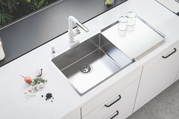 Мойка для кухни KOMBINO 50 KMB 90 FI 542X442 F/S в комплекте с сифоном 1130551 — фото 2, Кухонные мойки