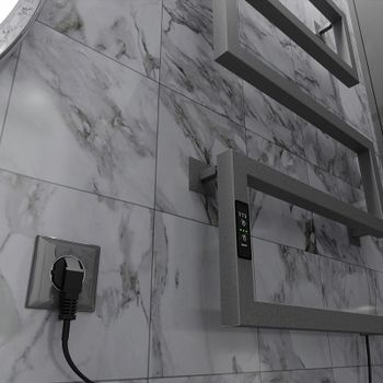 Электрический полотенцесушитель Altasan ШалимарПроф 80x50 ШалимарПроф8050Г Графит — фото 2, Электрические полотенцесушители