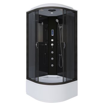 Душевая кабина Niagara Classic NG-6508-14F (90х90х215) высокий поддон(40см),черный,стекло тонированн — фото 1, Душевые кабины